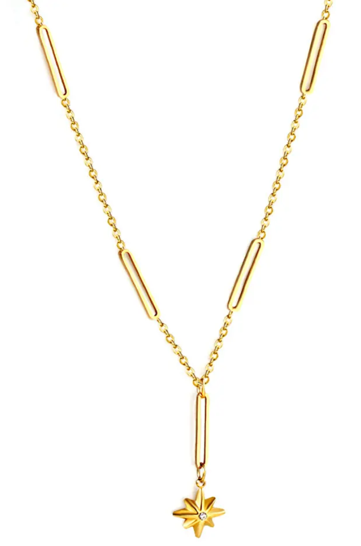 Fashion Necklace - Gold Star